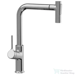   Invena FARSALA konyhai csaptelep, 2-funkciós kihúzható fejjel, L-alakú csővel, króm BZ-40-L01-S