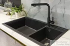 Invena PRETO konyhai csaptelep, álló, forgatható kifolyóval, fekete, waterplating bevonat BZ-48-W04-L
