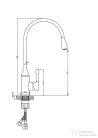 Invena PINGO BLACK konyhai csaptelep, fekete, waterplating bevonat BZ-55-L04-L