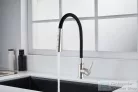 Invena DALIS SLIM konyhai csaptelep, 2-funkciós, rugalmas kifolyócsővel, fekete-inox BZ-64-043-L