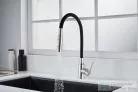 Invena DALIS SLIM konyhai csaptelep, 2-funkciós, rugalmas kifolyócsővel, fekete-inox BZ-64-043-L