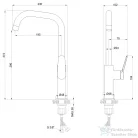 Invena ALONIA konyhai csaptelep, Pvd fényes fekete BZ-70-004-V