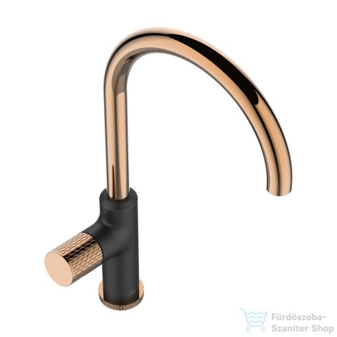 Invena MOONLIGHT mosogató csaptelep,fekete/rózsa arany BZ-77-014-V