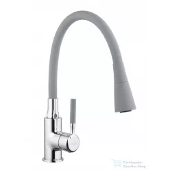  Invena HULA 2 funkciós mosogató csaptelep flexibilis kifolyócsővel,szürke/króm BZ-85-L05-L