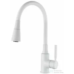   Invena HULA PLUS 2 funkciós mosogató csaptelep flexibilis kifolyócsővel,fehér BZ-85-P02-L