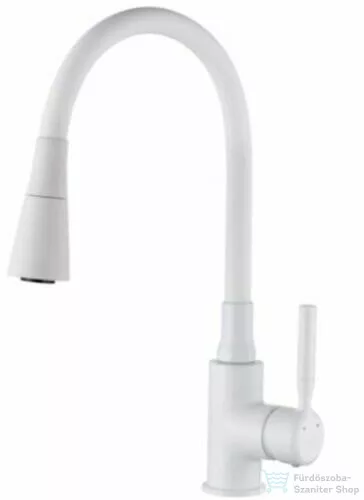 Invena HULA PLUS 2 funkciós mosogató csaptelep flexibilis kifolyócsővel,fehér BZ-85-P02-L