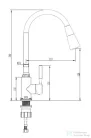Invena HULA PLUS 2 funkciós mosogató csaptelep flexibilis kifolyócsővel,fehér BZ-85-P02-L