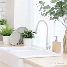 Invena HULA PLUS 2 funkciós mosogató csaptelep flexibilis kifolyócsővel,fehér BZ-85-P02-L