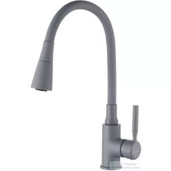   Invena HULA PLUS 2 funkciós mosogató csaptelep flexibilis kifolyócsővel,szürke BZ-85-P05-L