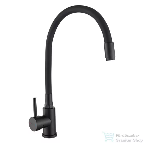 Invena SILVA konyhai csaptelep, flexibilis kifolyócsővel, fekete BZ-86-004-L