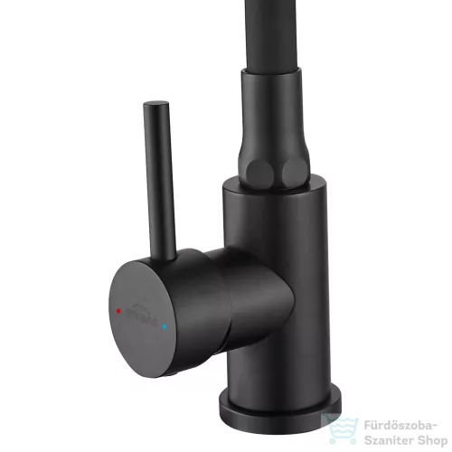 Invena SILVA konyhai csaptelep, flexibilis kifolyócsővel, fekete BZ-86-004-L