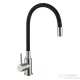 Invena SILVA konyhai csaptelep, flexibilis kifolyócsővel, fekete-inox BZ-86-043-L