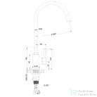 Invena SILVA konyhai csaptelep, flexibilis kifolyócsővel, fekete-inox BZ-86-043-L
