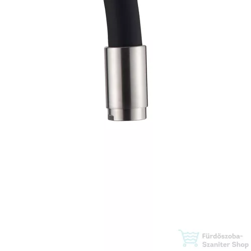 Invena SILVA konyhai csaptelep, flexibilis kifolyócsővel, fekete-inox BZ-86-043-L