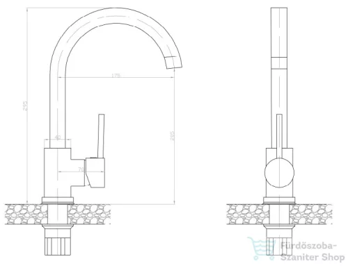 Invena SOLO konyhai csaptelep, króm BZ-96-L01-S