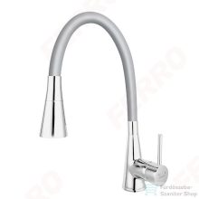   Ferro Zumba II konyhai csaptelep flexibilis kifolyócsővel, ezüst BZA42S