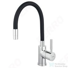   Ferro Zumba Álló mosogató csaptelep flexibilis kifolyócsővel, fekete BZA4B