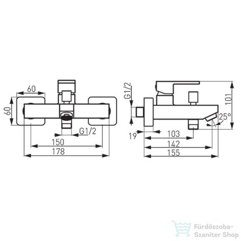 Ferro ZICCO Kádcsaptelep, fekete BZI1BL