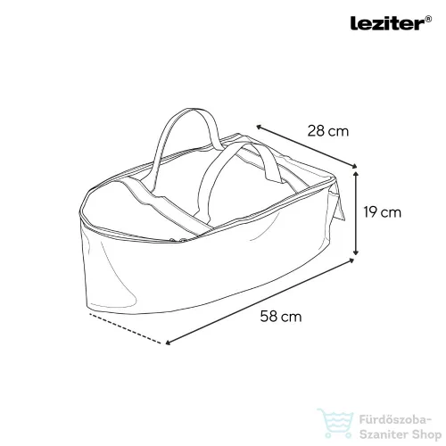 Leziter Etetőhajó táska C,X,Z,V modellekhez 58x28x19 cm fekete Bag-3