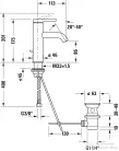 Duravit C.1 M mosdócsaptelep automata leeresztővel,króm C11020001010