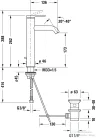 Duravit C.1 L magasított mosdócsaptelep automata leeresztővel, króm C11030001010