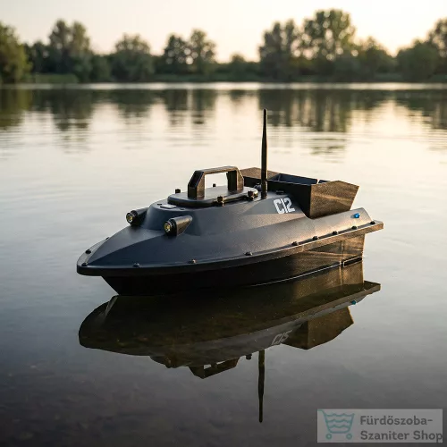 Leziter Etetőhajó C12 GPS hátrakidobós fekete C12-HK-B-G1