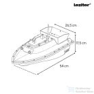 Leziter Etetőhajó C12 GPS hátrakidobós fekete C12-HK-B-G1