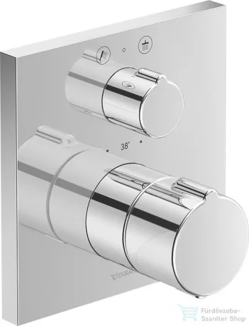 Duravit C.1 falsík alatti termosztátos kád/zuhanycsaptelep fejzuhany/kézizuhany jelöléssel, króm C14200013010