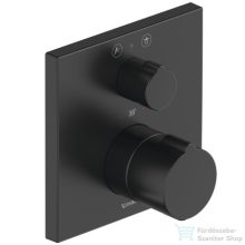   Duravit C.1 falsík alatti termosztátos kád/zuhanycsaptelep fejzuhany/kézizuhany jelöléssel, matt fekete C14200013046