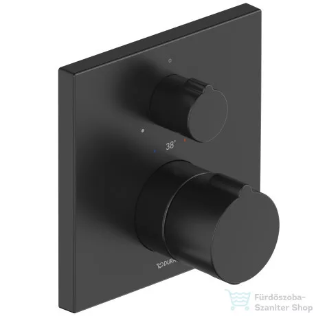 Duravit C.1 falsík alatti termosztátos kád/zuhanycsaptelep, matt fekete C14200015046