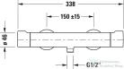 Duravit C.1 termosztátos zuhanycsaptelep, matt fekete C14220000046
