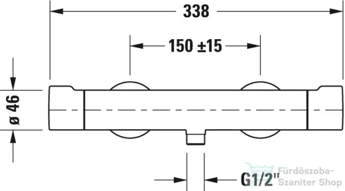Duravit C.1 termosztátos zuhanycsaptelep, matt fekete C14220000046