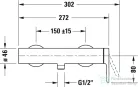 Duravit C.1 zuhanycsaptelep zuhanyszett nélkül, matt fekete C14230000046