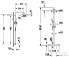 Duravit C.1 termosztátos zuhanyrendszer, matt fekete C14280008046