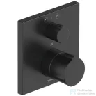 Duravit C.1 falsík alatti termosztátos kád/zuhanycsaptelep kádkifolyó/kézizuhany jelöléssel, matt fekete C15200013046