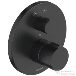   Duravit C.1 falsík alatti termosztátos kád/zuhanycsaptelep kádkifolyó/kézizuhany jelöléssel, matt fekete C15200014046