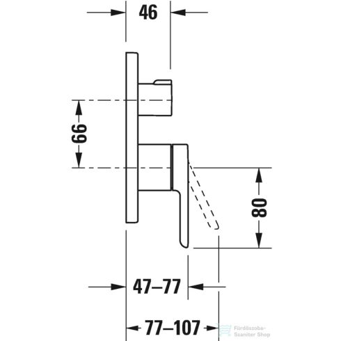 Duravit C.1 falsík alatti kád /zuhany csaptelep,kádkifolyó/kézizuhany jelöléssel,matt fekete C15210012046