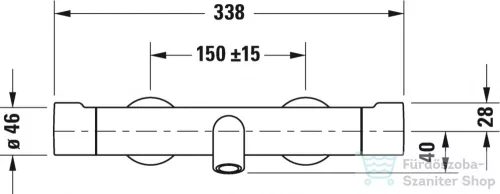 Duravit C.1 termosztátos kádtöltő csaptelep, króm C15220000010