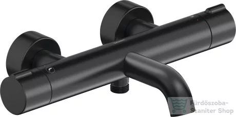 Duravit C.1 termosztátos kádtöltő csaptelep, matt fekete C15220000046