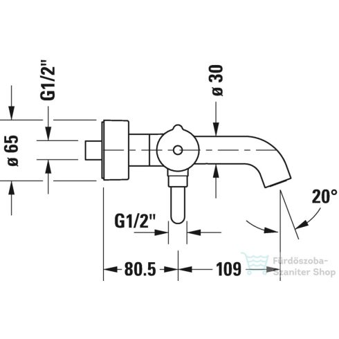 Duravit C.1 kádtöltő csaptelep zuhanyszett nélkül,króm C15230000010