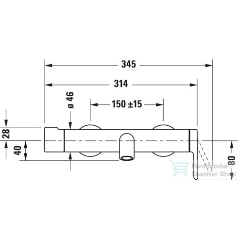 Duravit C.1 kádtöltő csaptelep zuhanyszett nélkül,króm C15230000010