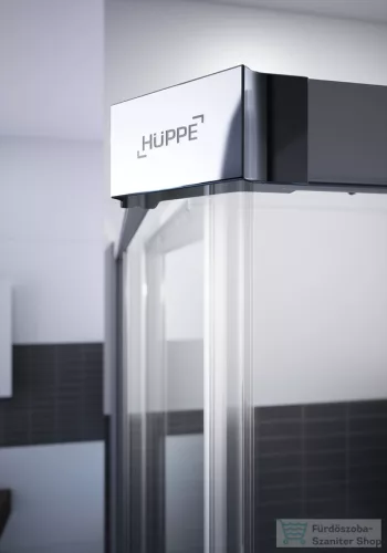 Hüppe CLASSICS 2 100x100x190 negyedköríves tolóajtós zuhanykabin, rádiusz: 500, fényes ezüst profilzattal, világos üveggel, Anti-Plaque nélkül C20605 069 321