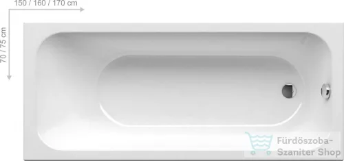 Ravak Chrome kád 150x70 snowwhite C721000000