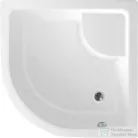 AQUALINE íves mély zuhanytálca, túlfolyóval, 80x80x28cm, R55, mag.:41cm C83