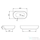 Sapho CALEO kerámiamosdó, 61x42x14cm (CA590)
