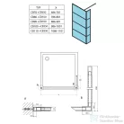 Sapho GELCO CURE BLACK fix oldalfal, 350mm, matt fekete (CB350)