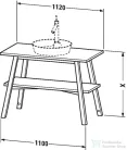 Duravit CAPE COD 1120x570 mm-es fém állvány,Vintage Oak Solid wood CC953209595