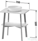 Duravit CAPE COD 700x480 mm-es fém állvány, White High Gloss Lacquer CC953408585