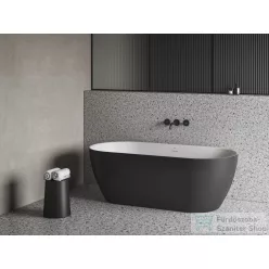   Ravak Freedom O Tec 170x77 cm-es szabadon álló kád fekete lefolyóval,matt fekete/fehér CD51700000