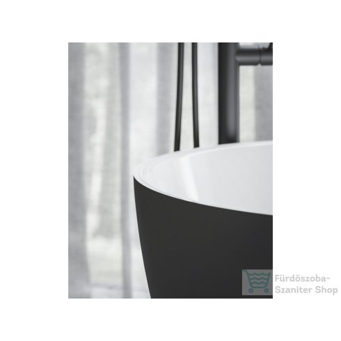 Ravak Freedom O Tec 170x77 cm-es szabadon álló kád fekete lefolyóval,matt fekete/fehér CD51700000